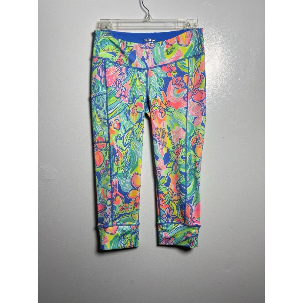 Lilly Pulitzer Luxletic Weekender Crop Leggings Bright Colors Women’s M